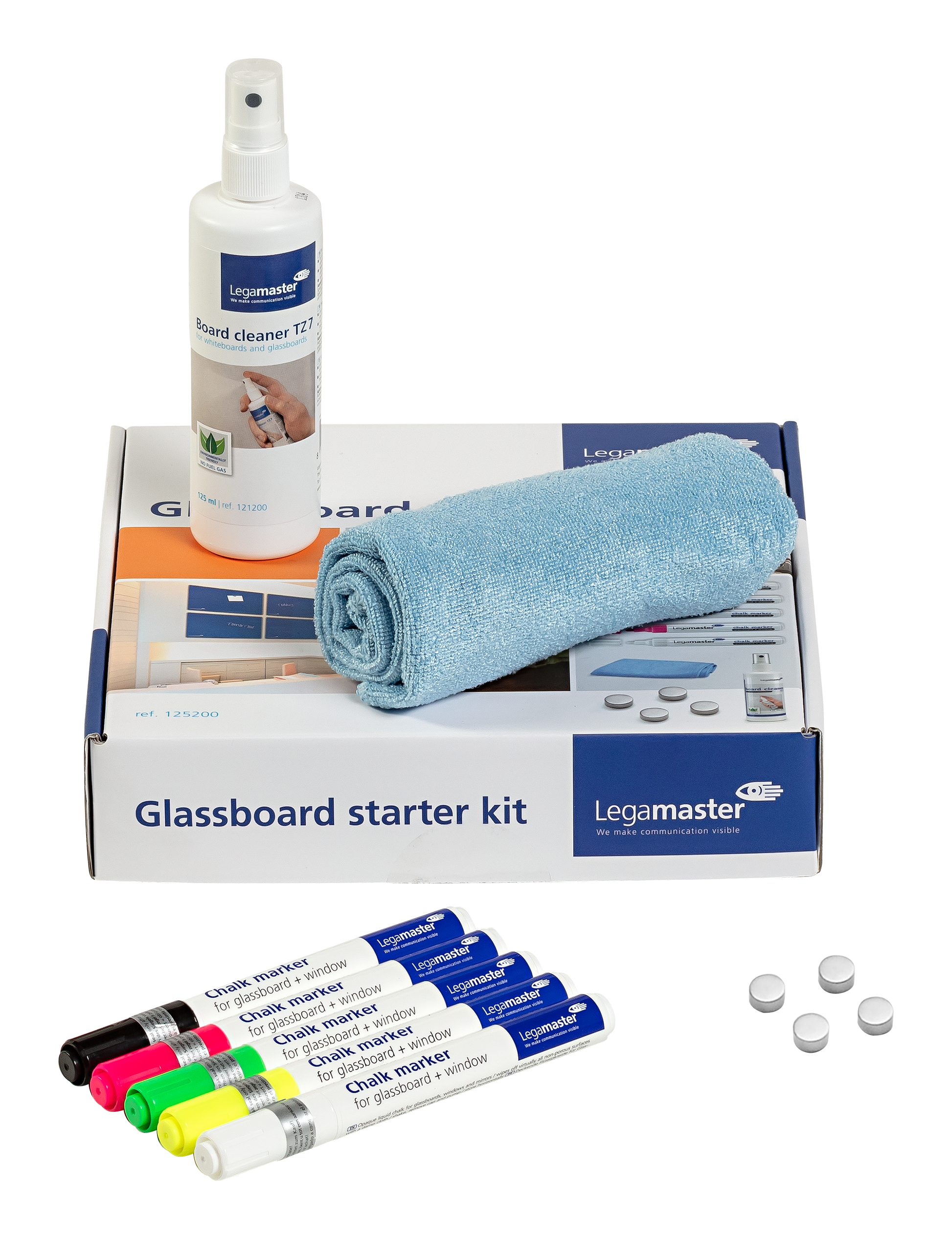 Legamaster Starter-Kit – für Glasboards – 11-teilig