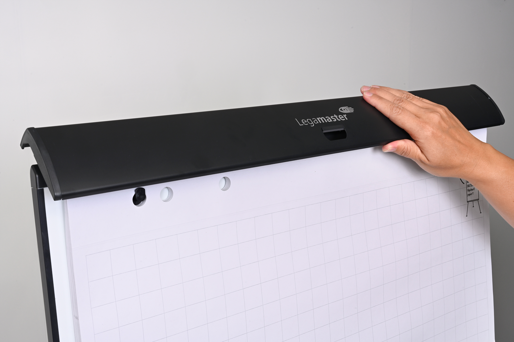Legamaster Flipchart-Block SKETCH PRO – 72 × 205 cm, schwarz, Stahl
