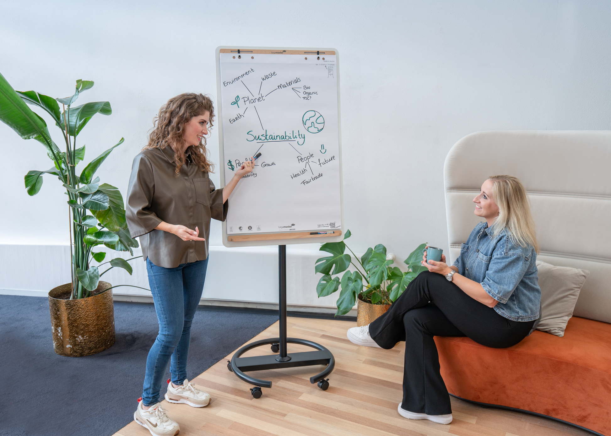 Legamaster Flipchart SKETCH Infinite – 69 × 205 cm, weiss, magnetisch emaillierte CeramicSteel