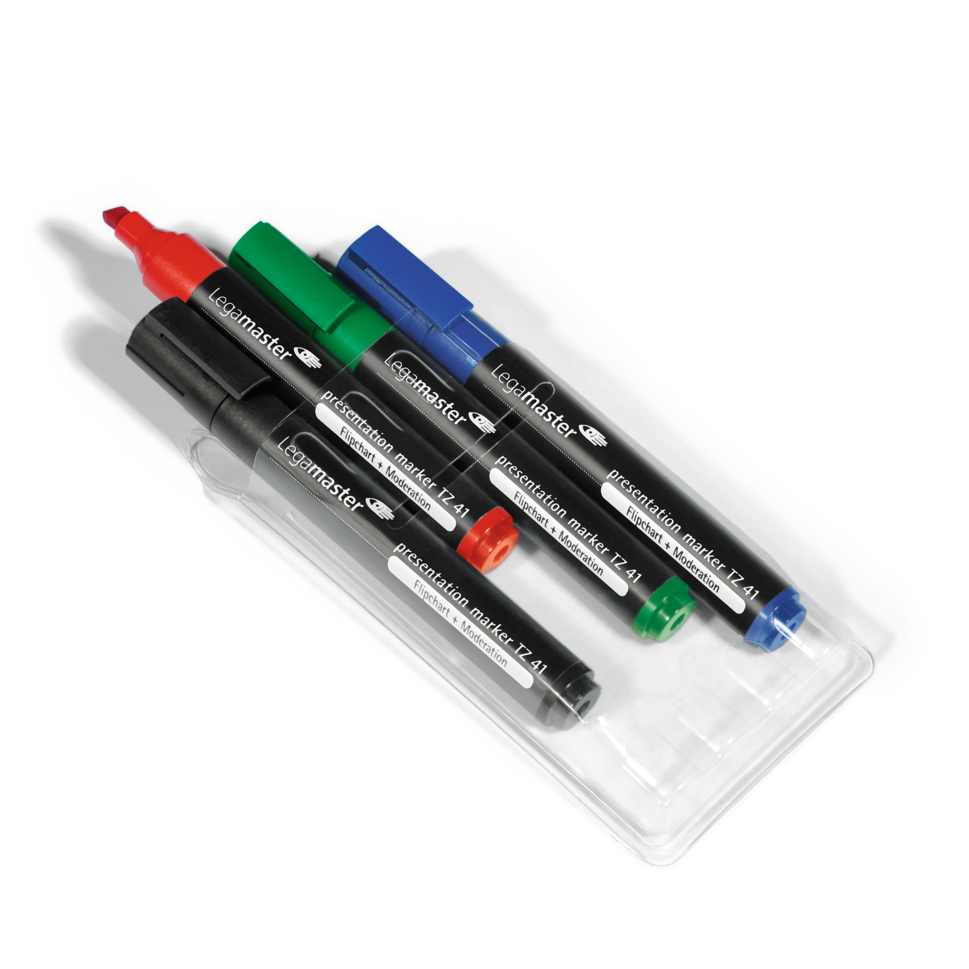 Legamaster Flipchart-Marker TZ 41 – Keilspitze 2-5 mm – Sortiert – 4er-Set