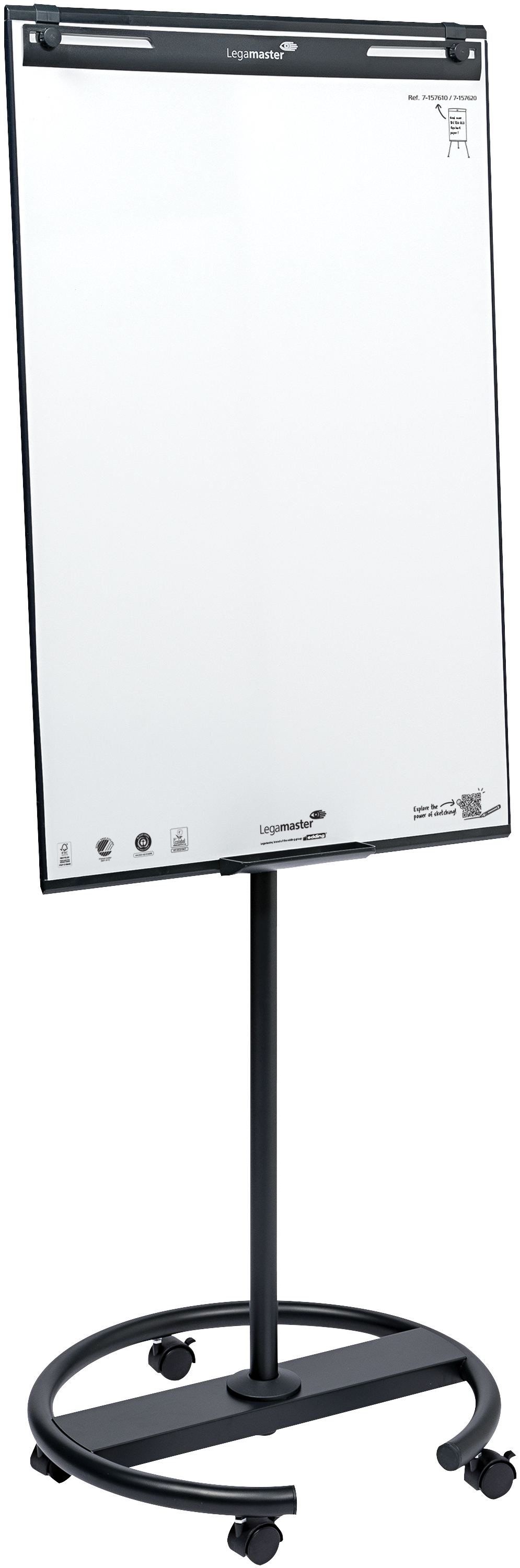 Legamaster Flipchart-Block SKETCH ECO – 65 × 98 cm, 50 Blatt/Block, 2 Blöcke, blanko, weiss, Papier, Recycling