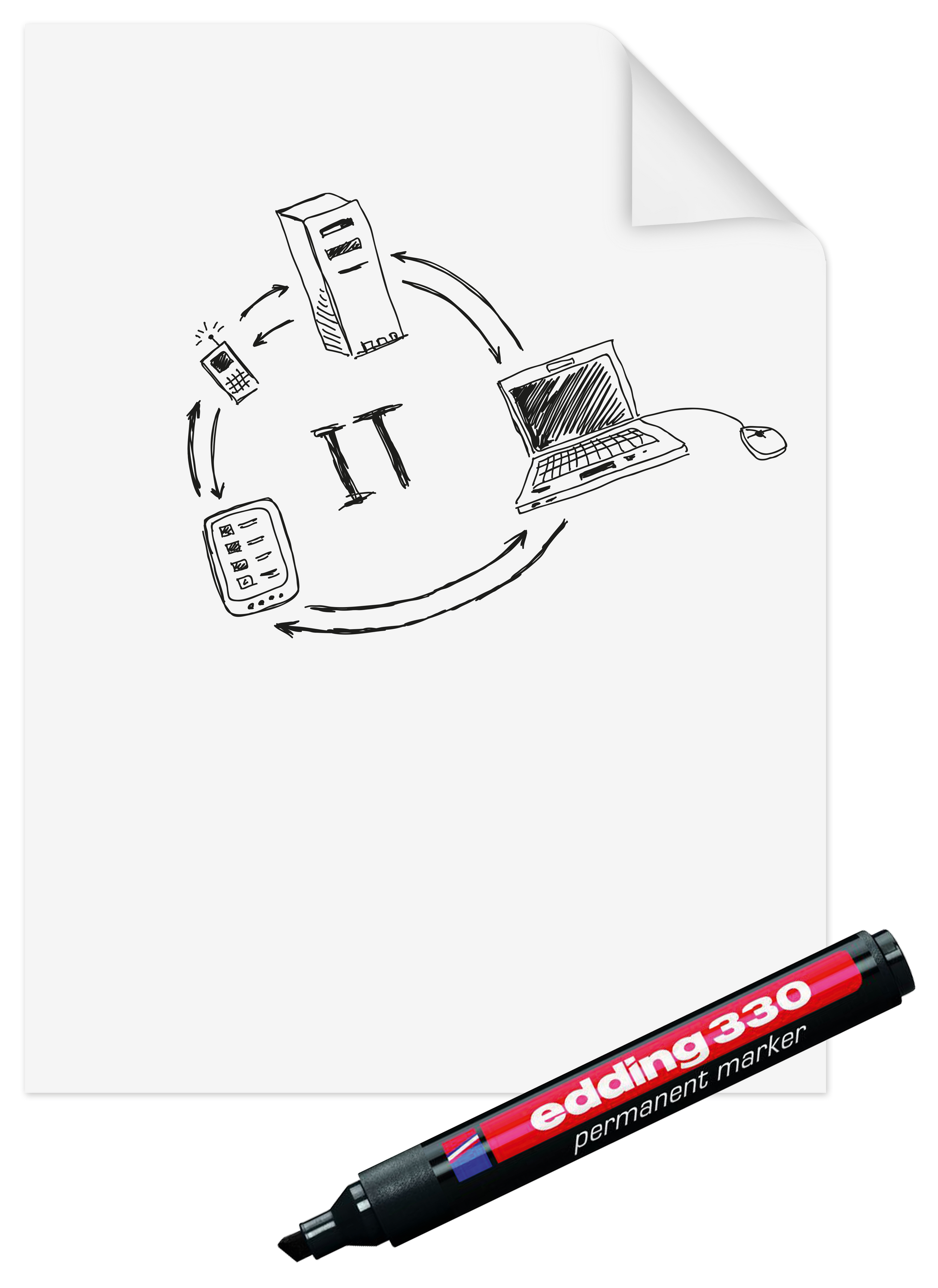 Legamaster Magic-Chart Selbstklebende Flipchartfolie – 60 × 80 cm, perforiert