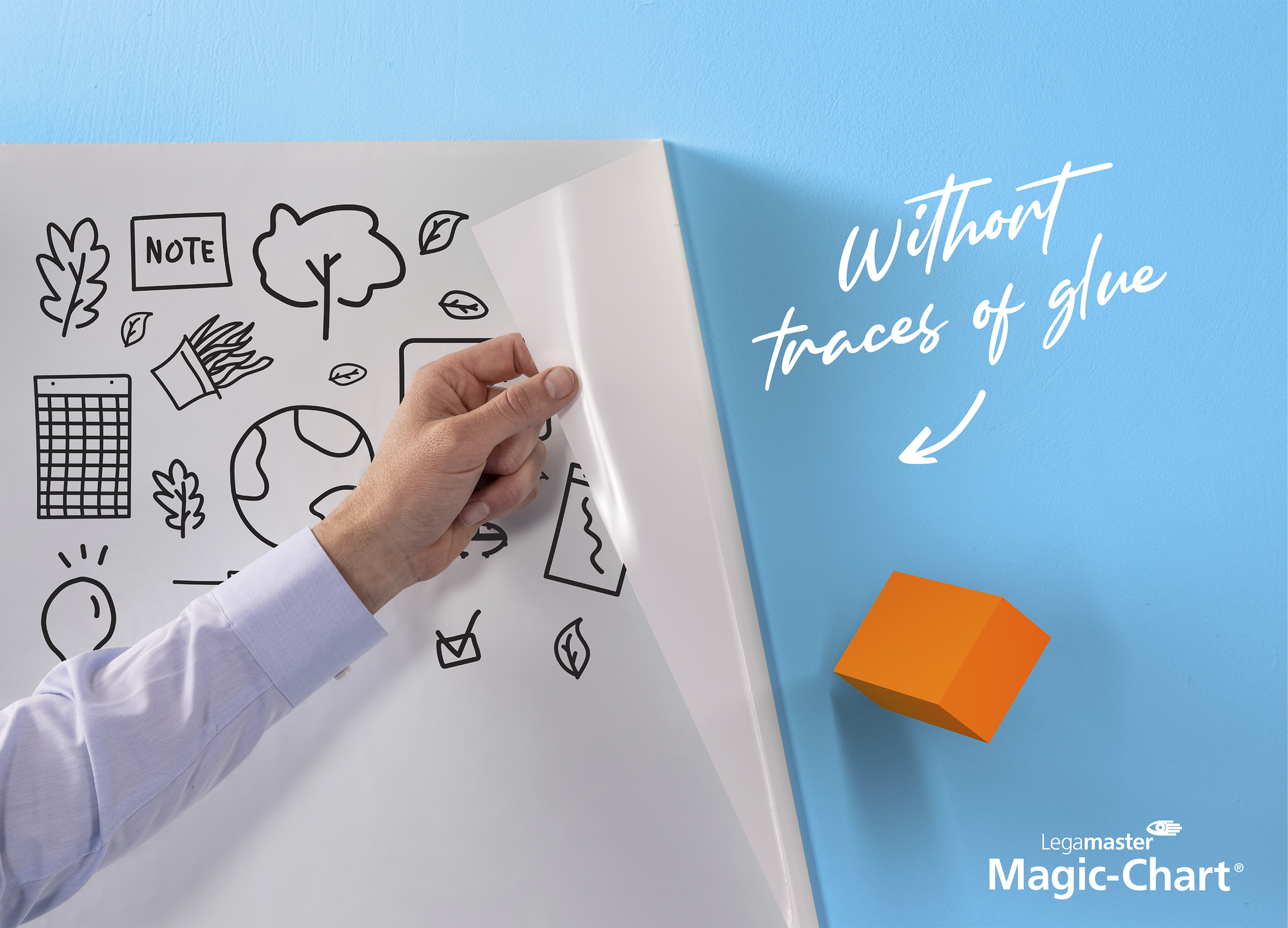 Legamaster Whiteboard – 60 × 80 cm, Wandmontage, inkl. Marker – 25-teilig