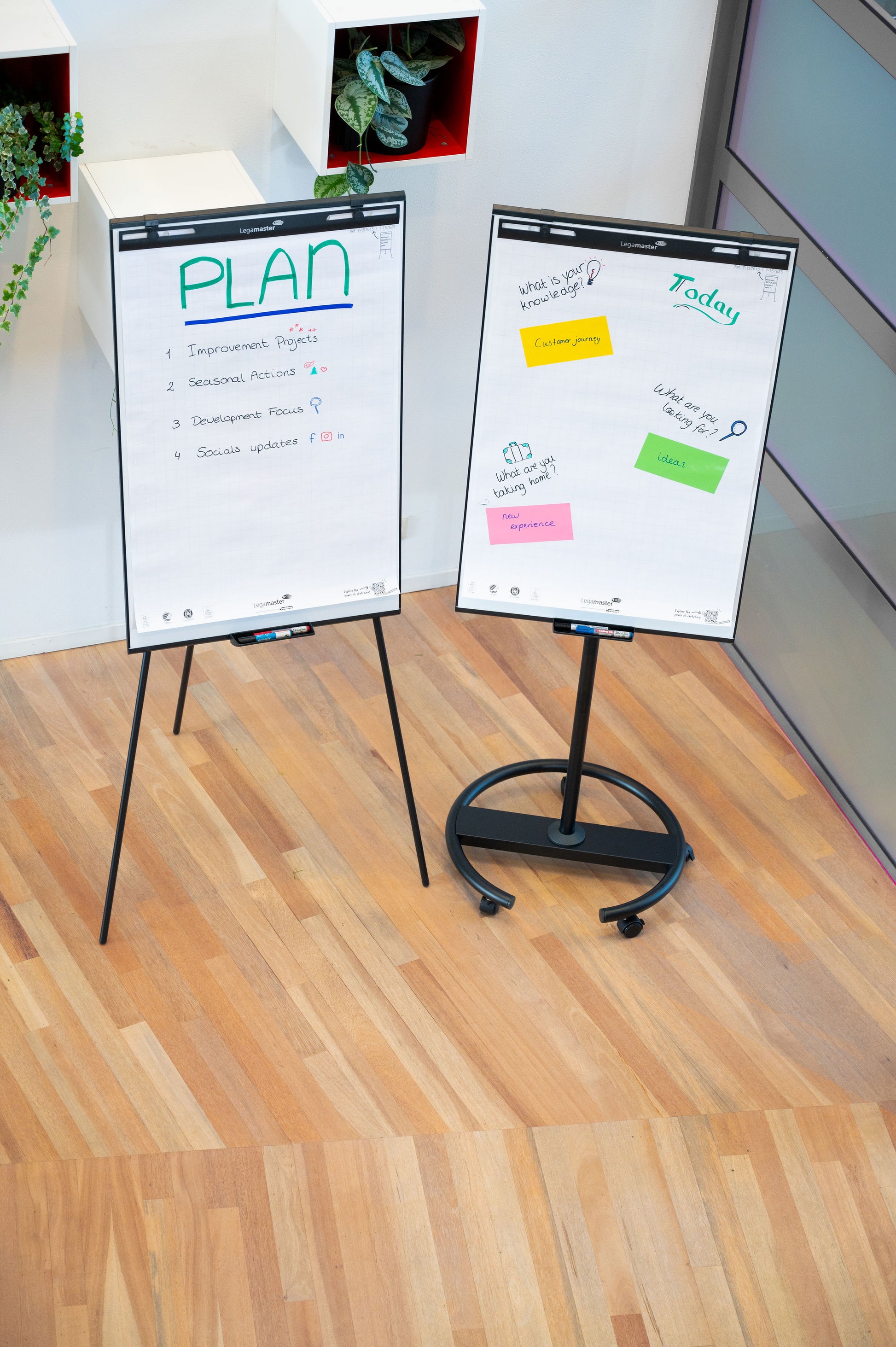 Legamaster Flipchart-Block SKETCH ECO – 65 × 98 cm, 20 Blatt/Block, 5 Blöcke, kariert, weiss, Papier