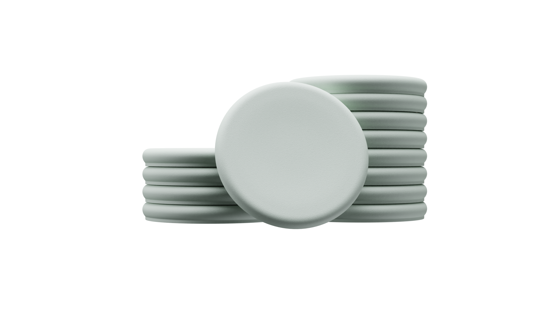 Legamaster Starter-Kit, inkl. Rundmagnete (Ø 30 × H 7 mm, Metall, Salbeigrün) – für Whiteboards – 5-teilig