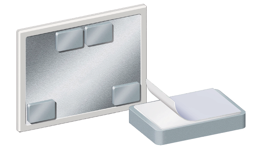 Legamaster Tafelmagnete – 78 × 53 mm, 1 Stk., grau