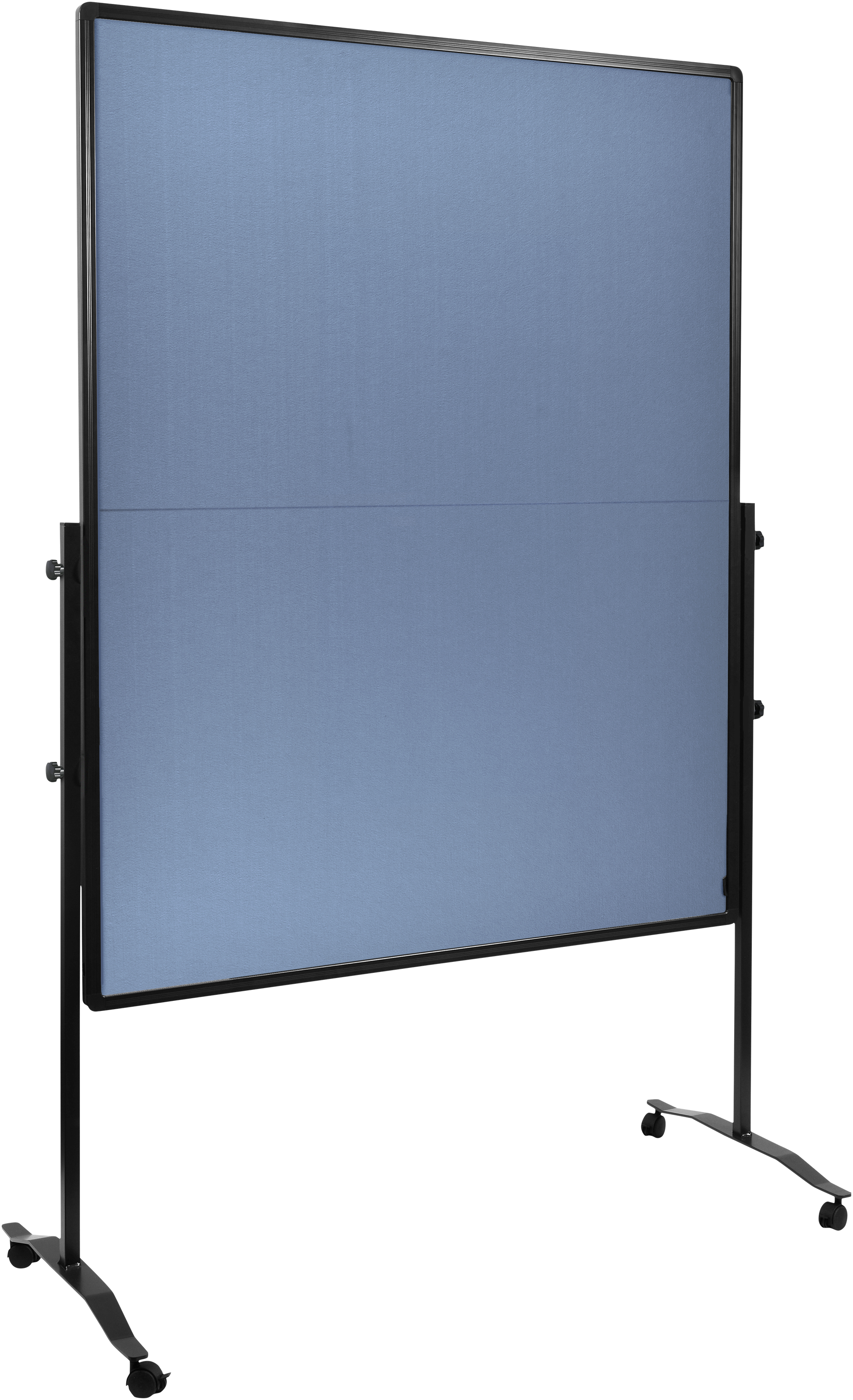Legamaster Moderationswand – Filz, mit Rollen, doppelseitig – 120 × 150 cm – Blau, Alurahmen