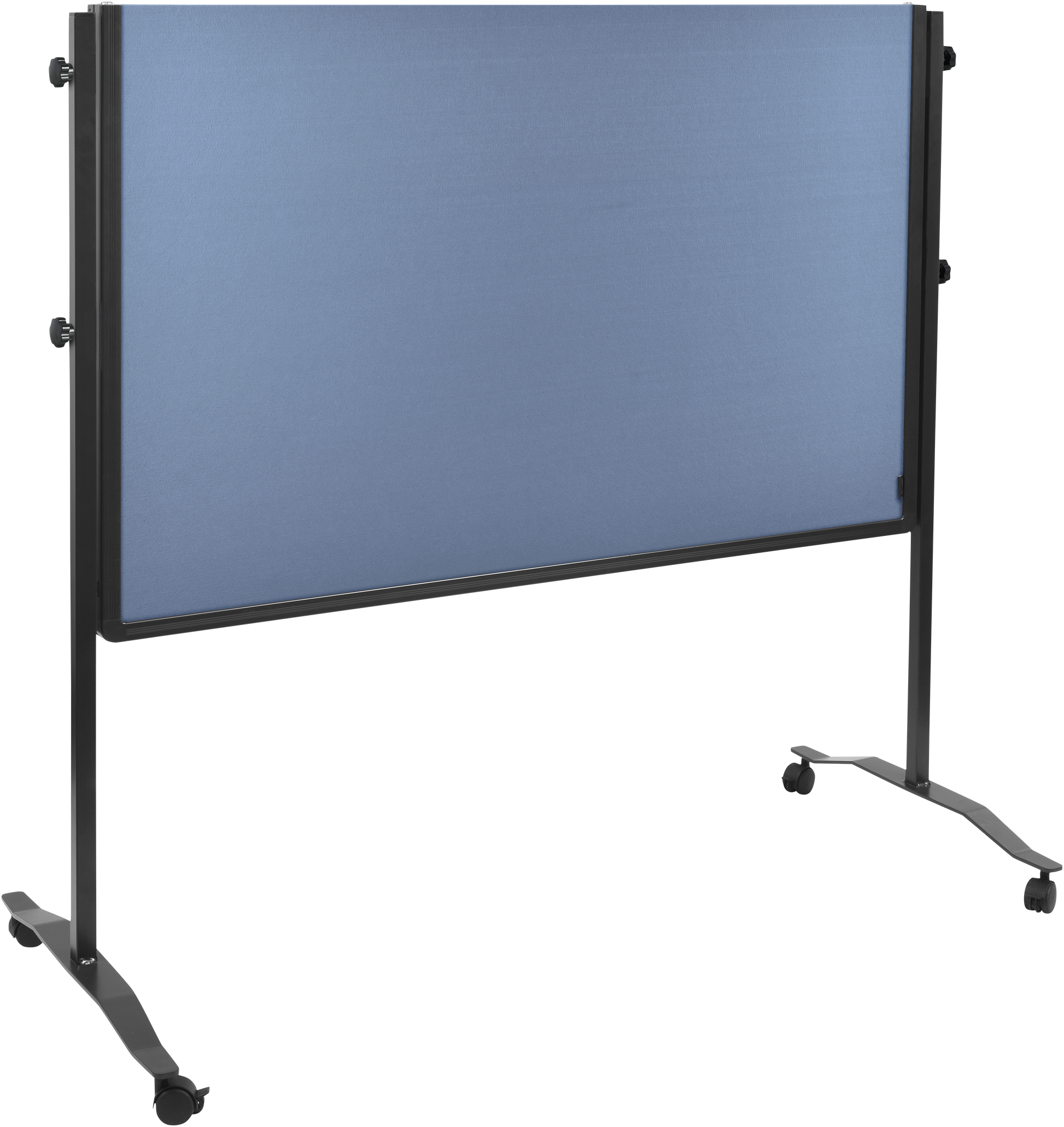 Legamaster Moderationswand – Filz, mit Rollen, doppelseitig – 120 × 150 cm – Blau, Alurahmen
