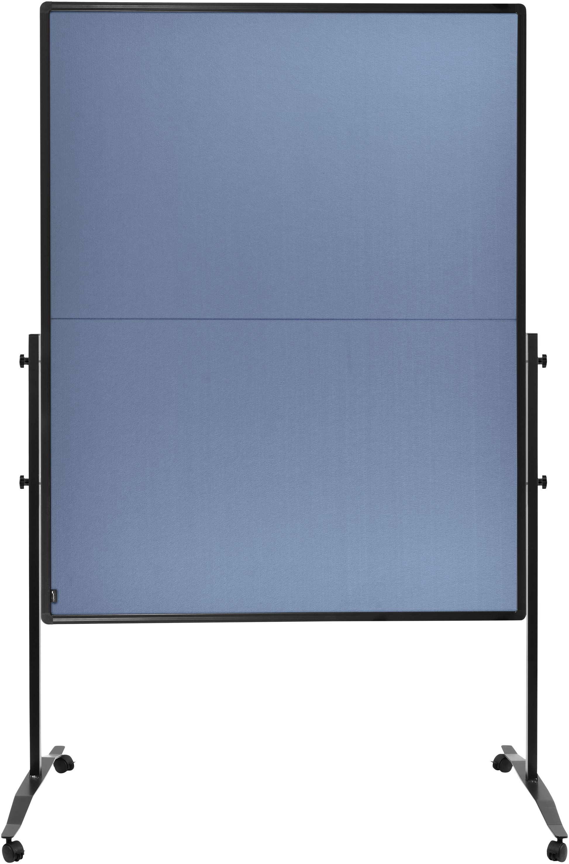 Legamaster Moderationswand – Filz, mit Rollen, doppelseitig – 120 × 150 cm – Blau, Alurahmen