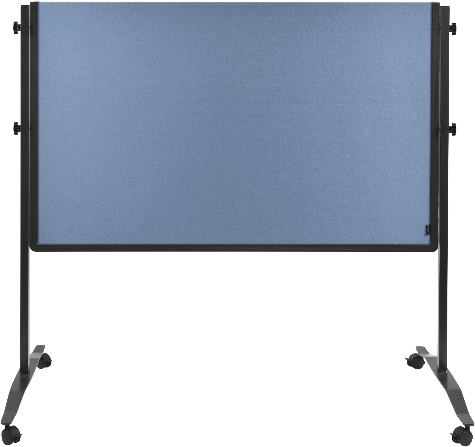 Legamaster Moderationswand – Filz, mit Rollen, doppelseitig – 120 × 150 cm – Blau, Alurahmen