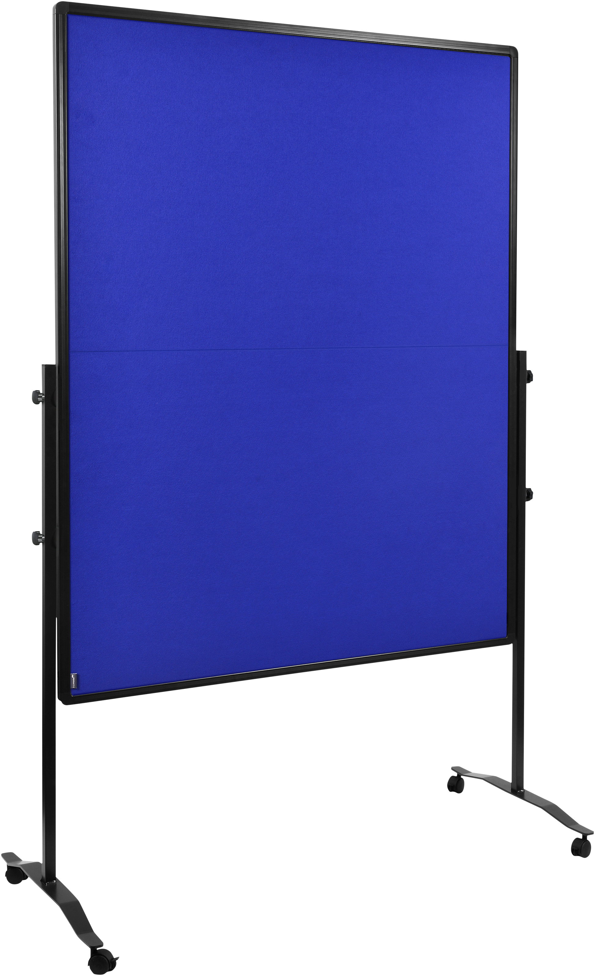 Legamaster Moderationswand – Filz, mit Rollen, doppelseitig – 120 × 150 cm – Marineblau, Alurahmen