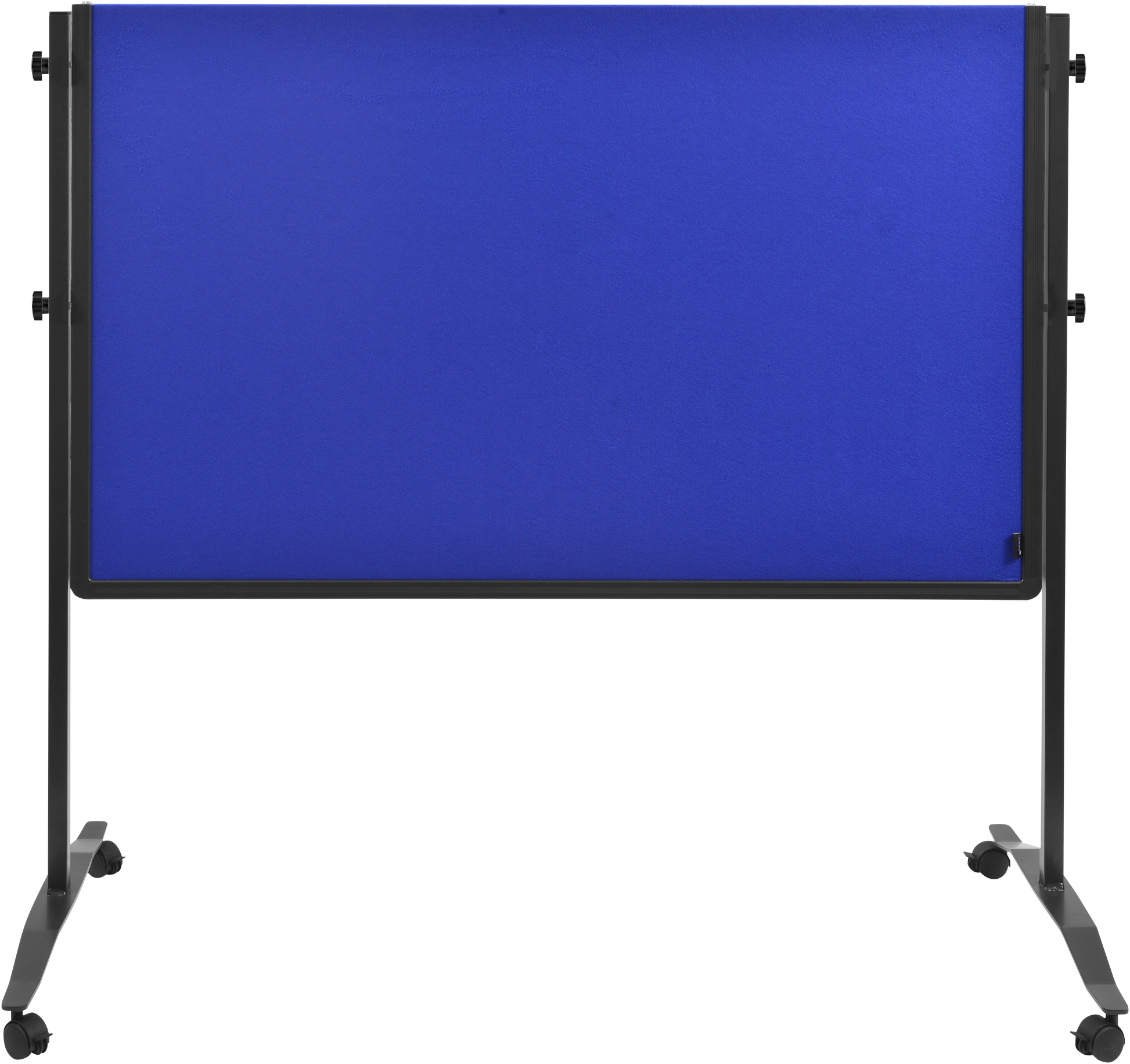 Legamaster Moderationswand – Filz, mit Rollen, doppelseitig – 120 × 150 cm – Marineblau, Alurahmen