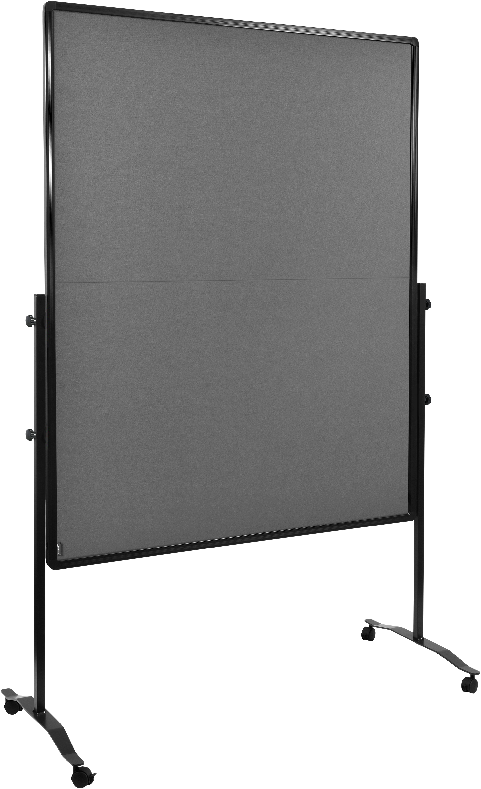 Legamaster Moderationswand Premium Plus – Filz, mit Rollen, doppelseitig – 120 × 150 cm – Grau, Alurahmen