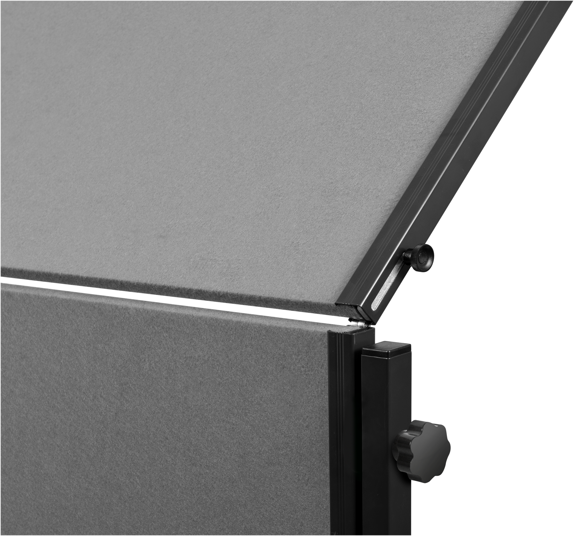 Legamaster Moderationswand Premium Plus – Filz, mit Rollen, doppelseitig – 120 × 150 cm – Grau, Alurahmen