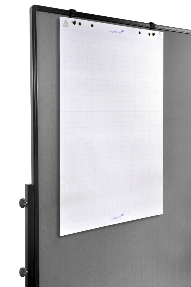 Legamaster Moderationswand Premium Plus – Filz, mit Rollen, doppelseitig – 120 × 150 cm – Grau, Alurahmen