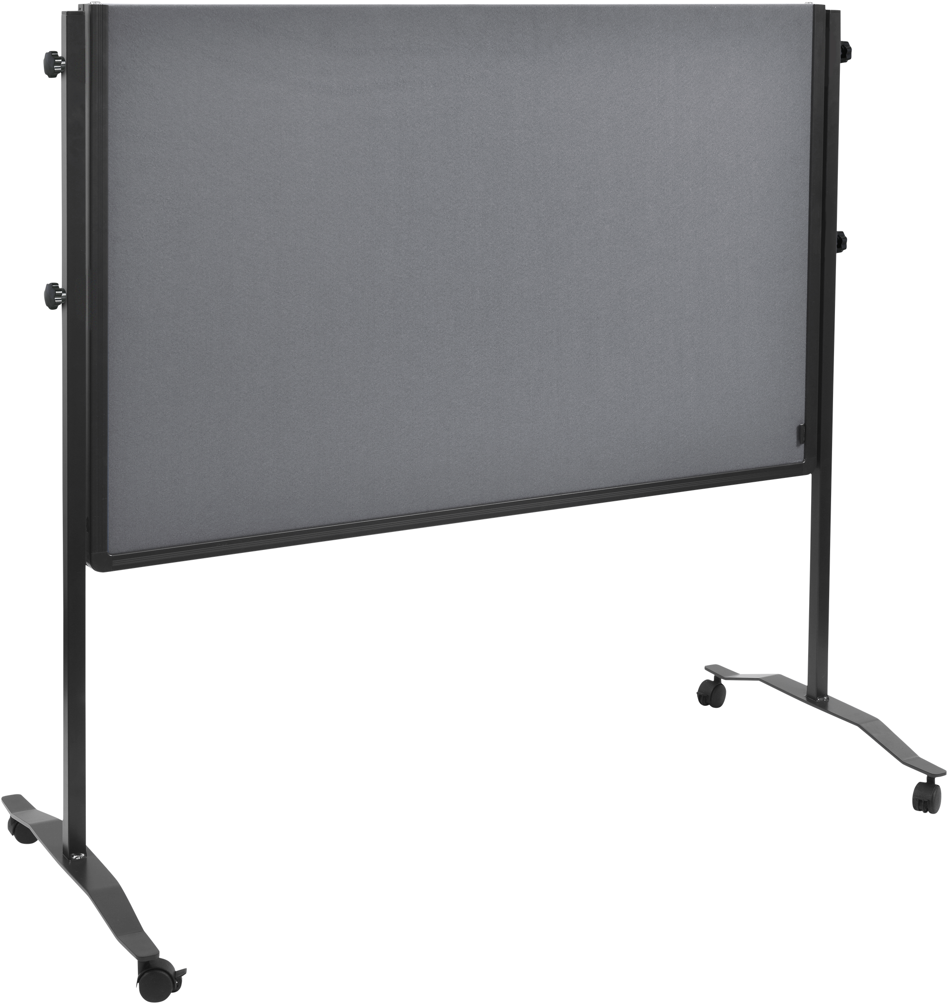 Legamaster Moderationswand Premium Plus – Filz, mit Rollen, doppelseitig – 120 × 150 cm – Grau, Alurahmen