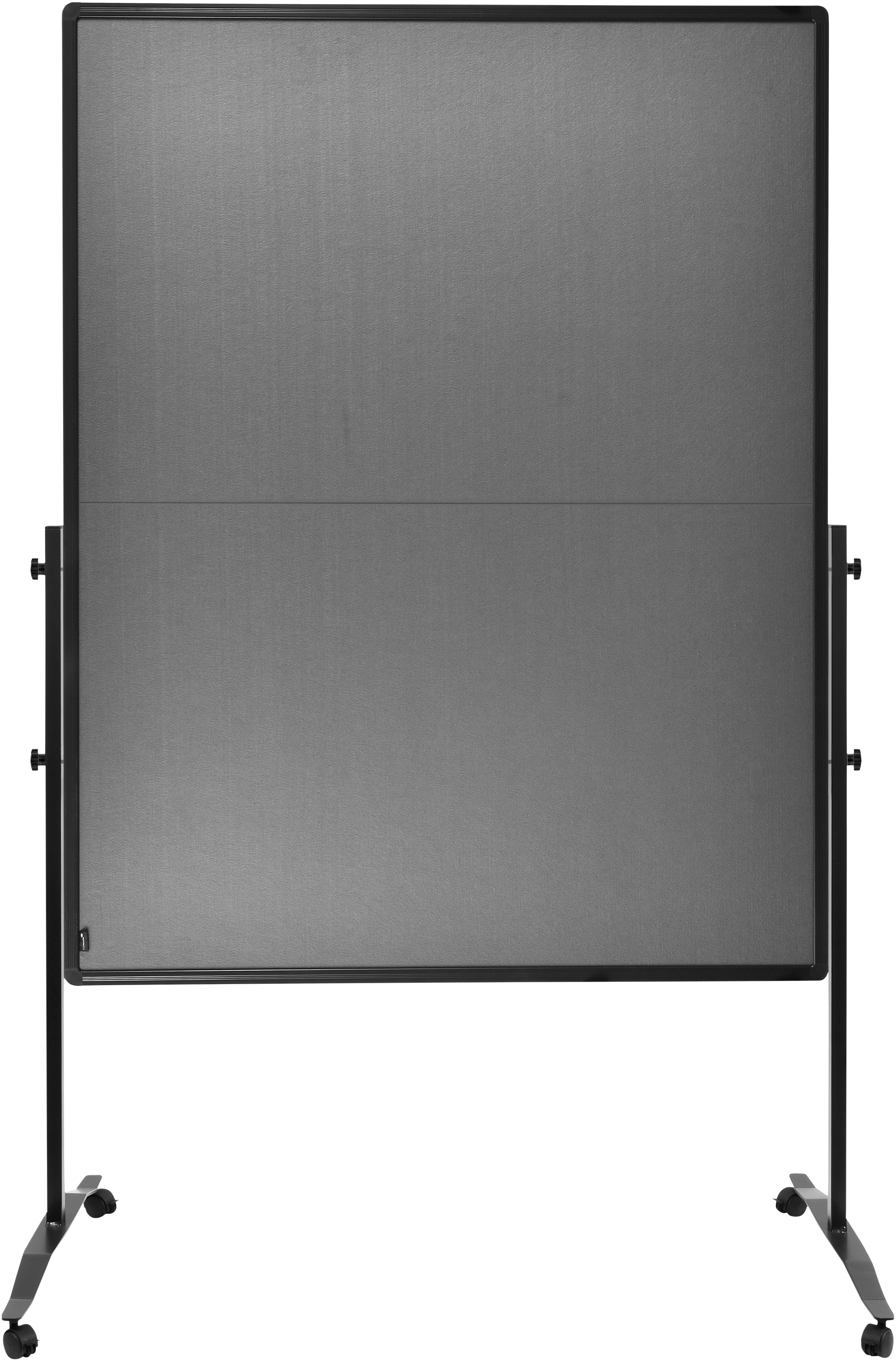 Legamaster Moderationswand Premium Plus – Filz, mit Rollen, doppelseitig – 120 × 150 cm – Grau, Alurahmen