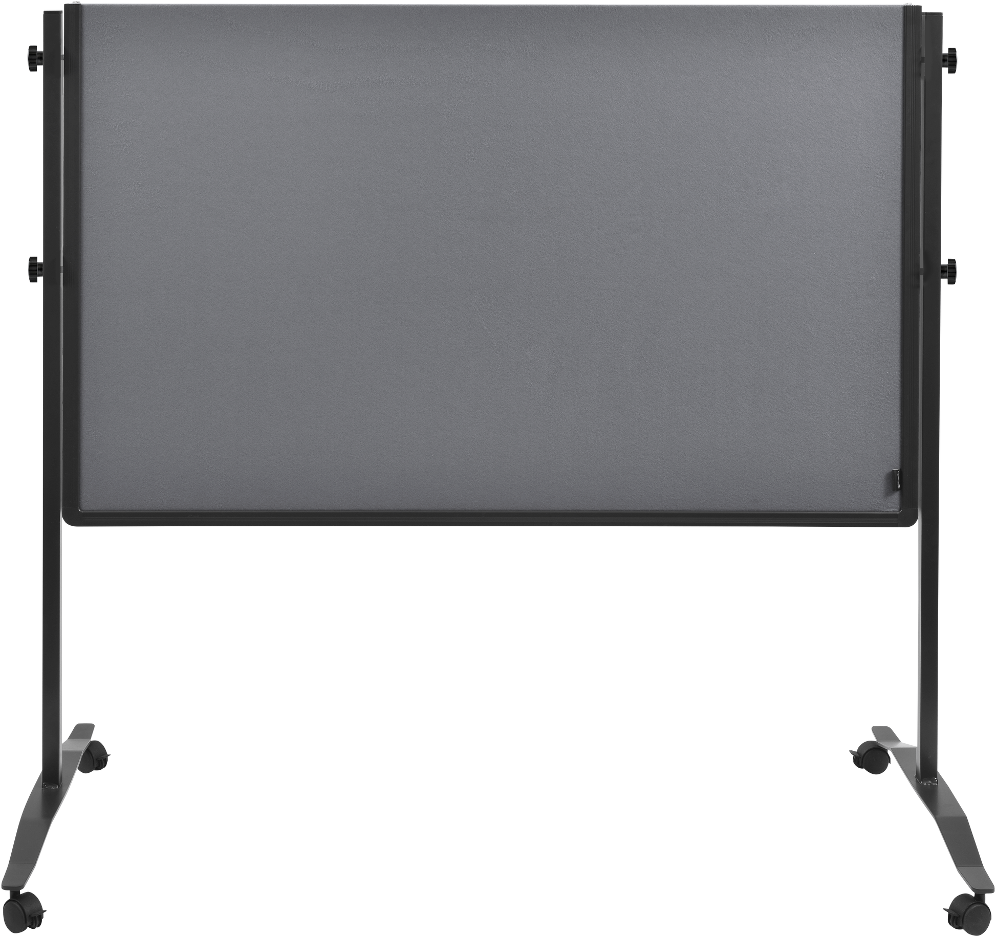 Legamaster Moderationswand Premium Plus – Filz, mit Rollen, doppelseitig – 120 × 150 cm – Grau, Alurahmen
