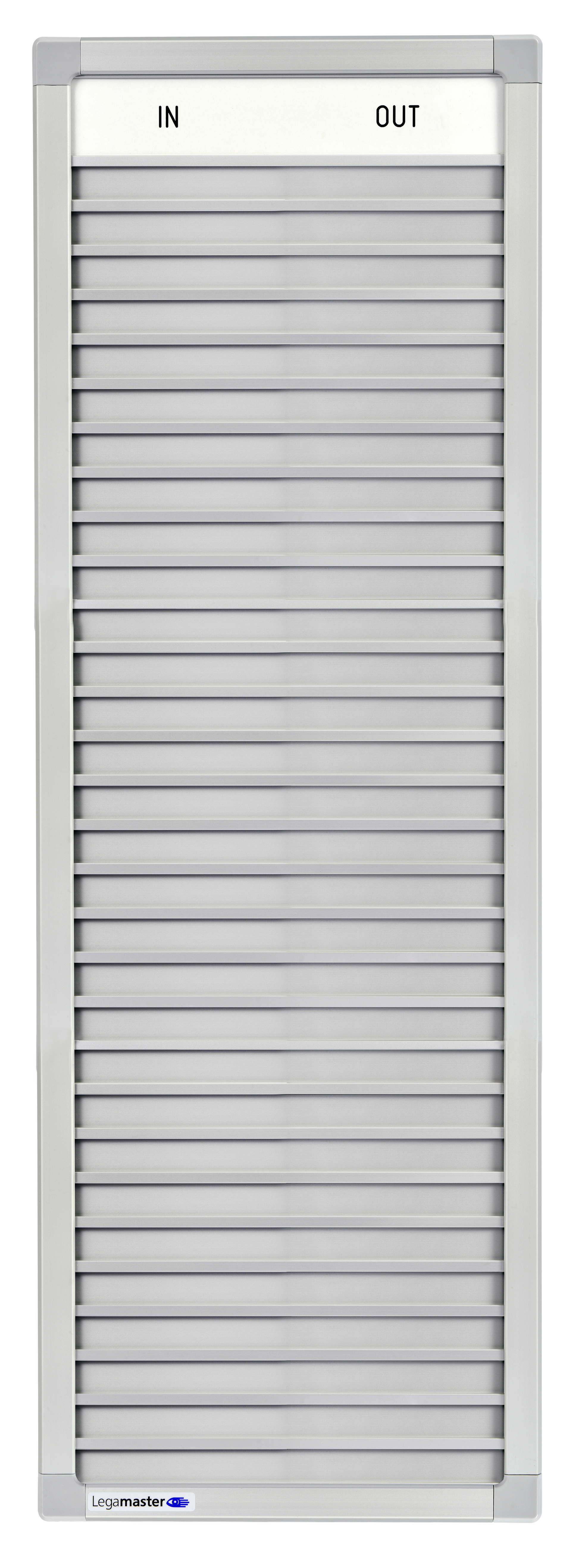 Legamaster PROFESSIONAL Anwesenheitstafel in-out – 260 × 770 × 21 mm – Aluminium – zur Wandmontage