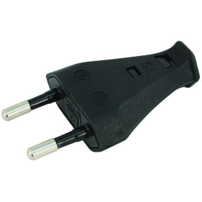 Steffen Abzweigstecker T26 – 2-pol, 2,5 A/250 V, 10er Pack, schwarz, IP20
