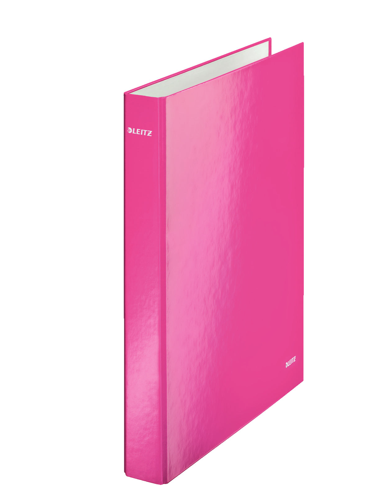 Leitz Ringbuch – A4 Hochformat – 2-Ring Bügelmechanik, Ø 25 mm, Rücken 40 mm – Pink, mit Niederhalter, FSC