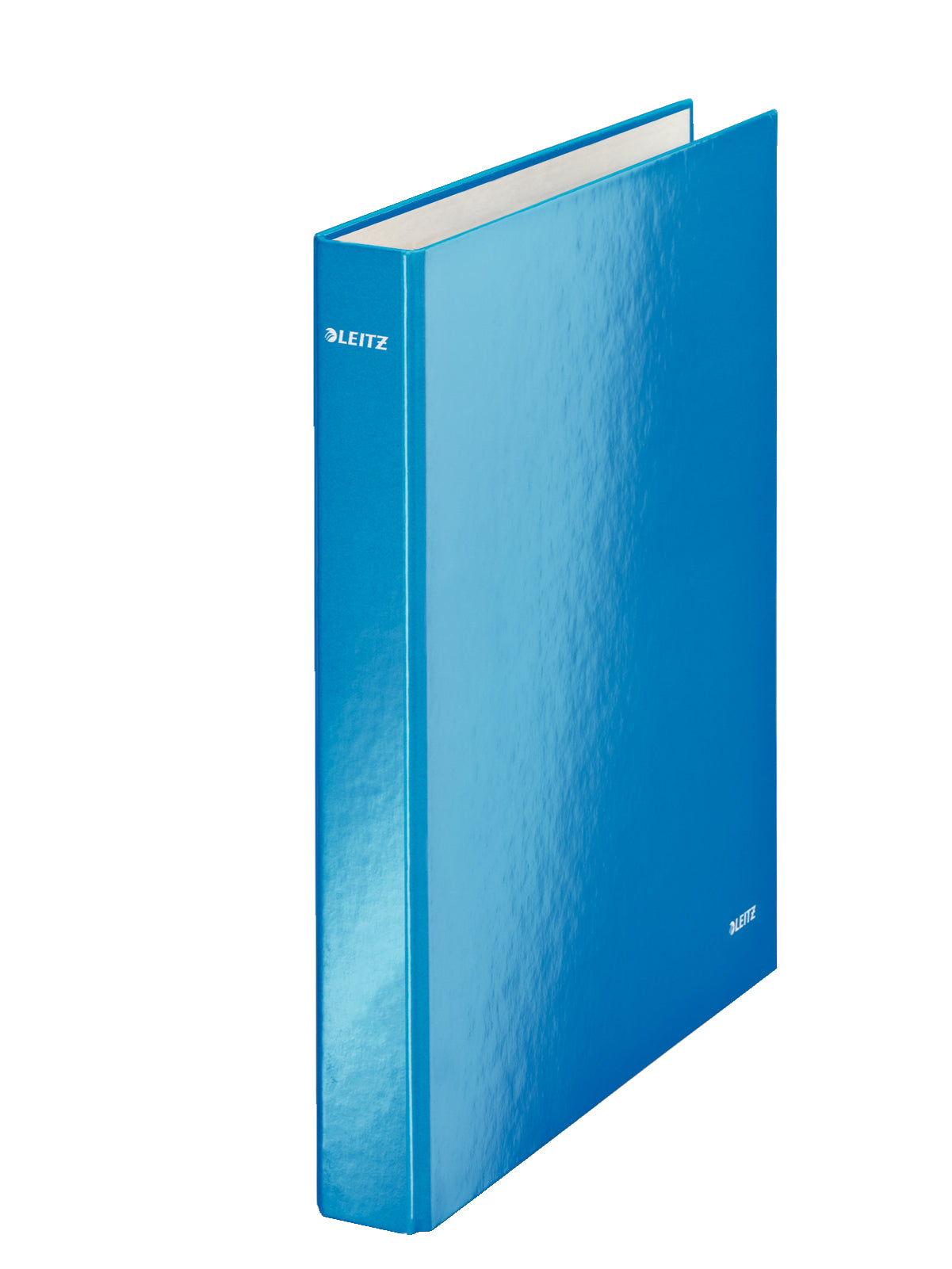 Leitz Ringbuch – A4 Hochformat – 2-Ring Bügelmechanik, Ø 25 mm, Rücken 40 mm – Blau, Karton, mit Niederhalter, FSC