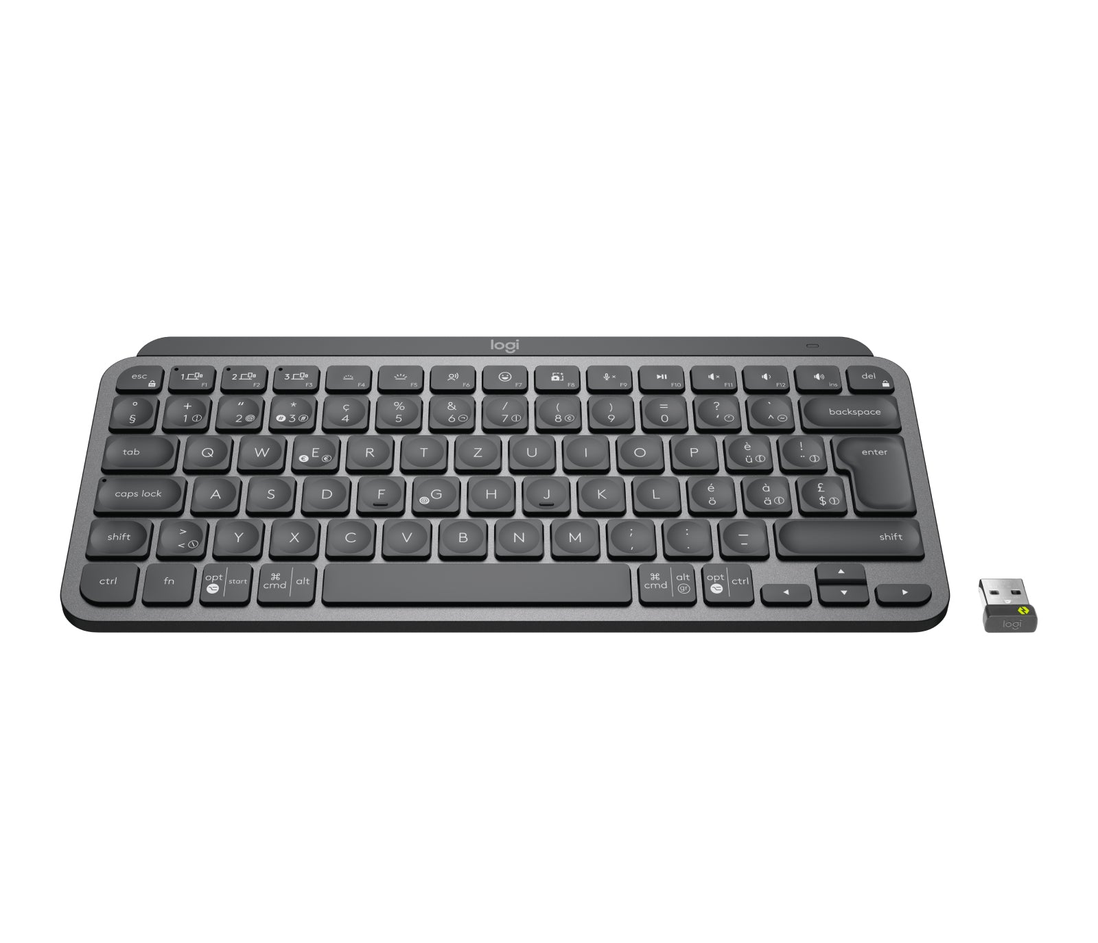 Logitech MX Mini – Tastatur, kabellos (Bluetooth), beleuchtet – für Windows, macOS & Android u. a.