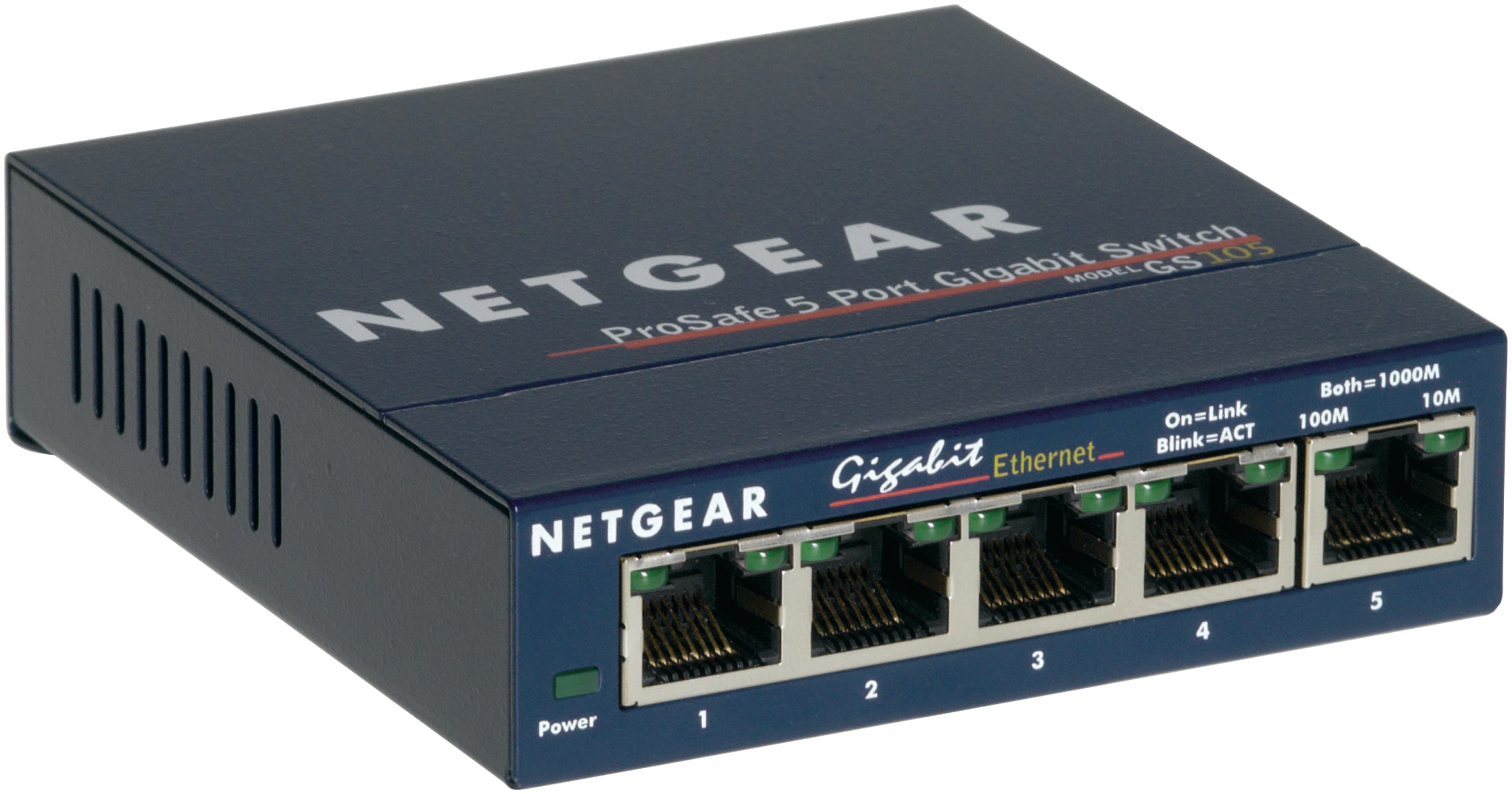 NETGEAR GS105GE – Switch – 5×GbE, Blau