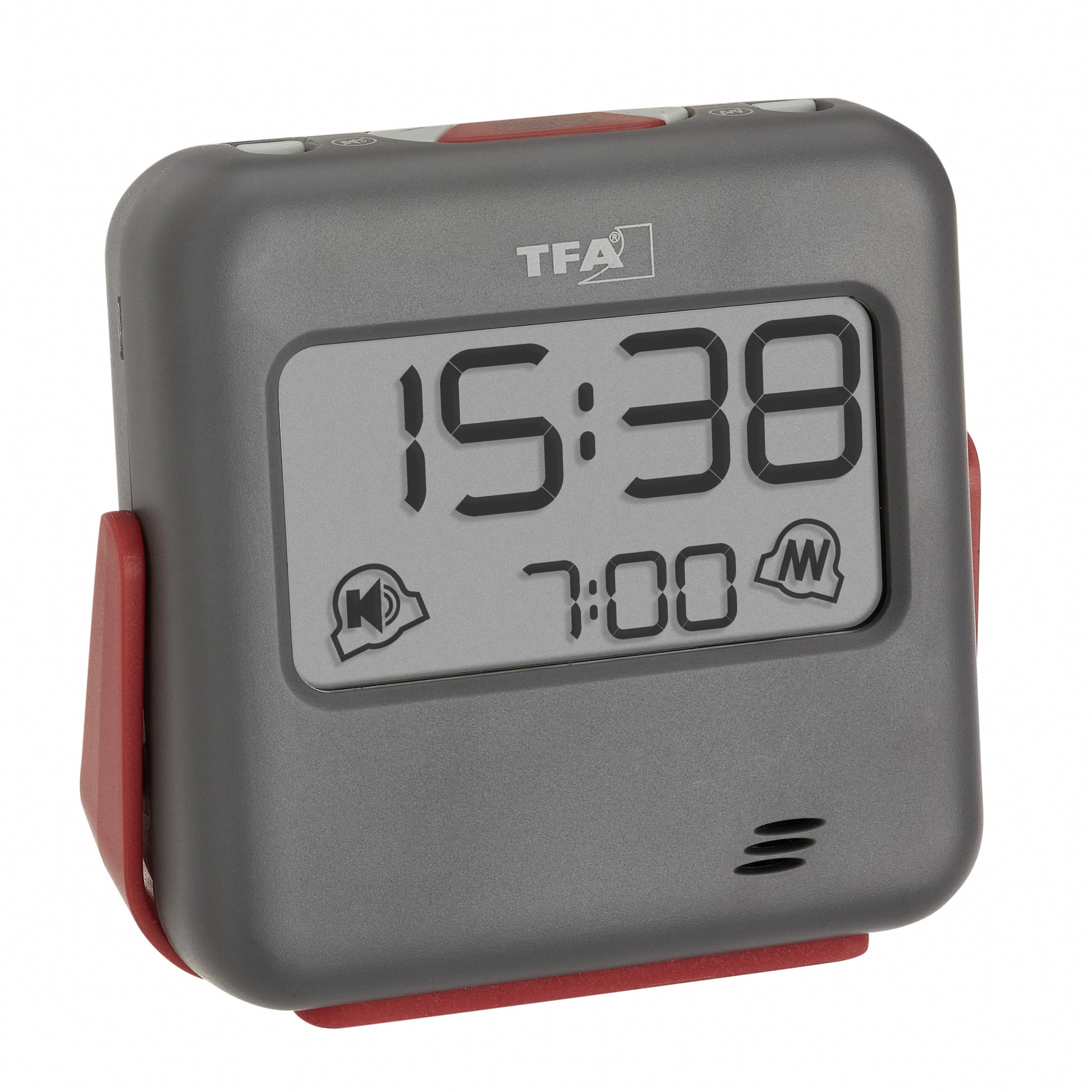TFA-Dostmann TFA Dostmann Digitalwecker – Snooze, 7,9 × 7,4 × 2,8 cm, rot