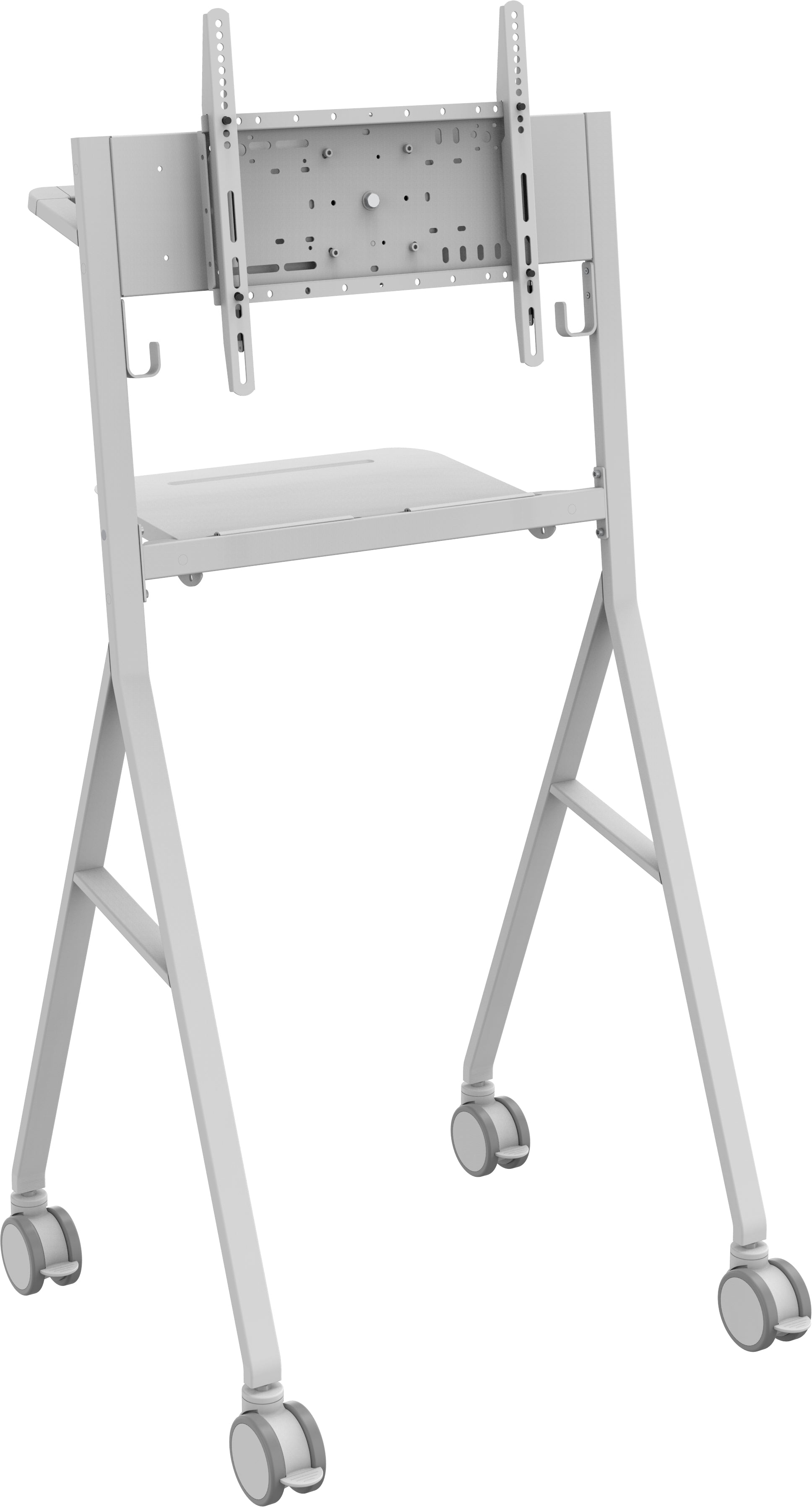 Vision TV-Wagen – 50–55" – VESA 200×200–400×400 – bis 45 kg, mit Rollen, für 1 Display – VFM-F10/WH