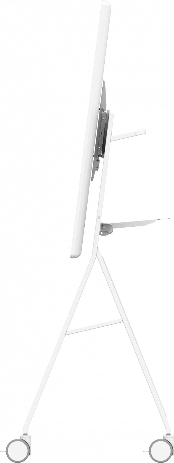 Vision TV-Wagen – 50–55" – VESA 200×200–400×400 – bis 45 kg, mit Rollen, für 1 Display – VFM-F10/WH