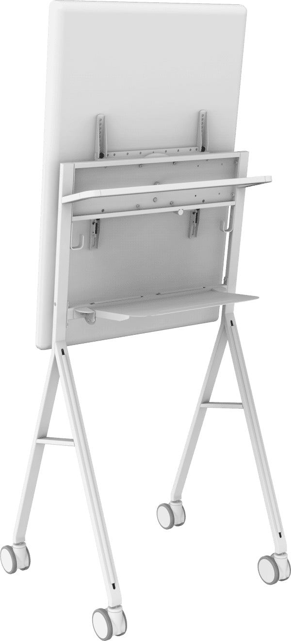 Vision TV-Wagen – 50–55" – VESA 200×200–400×400 – bis 45 kg, mit Rollen, für 1 Display – VFM-F10/WH