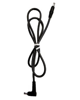 Zebra DC-Hohlstecker-Stromkabel – abgewinkelt–gerade 5,5×2,1 mm, 0,9 m, 20 AWG, schwarz, für Zebra L10