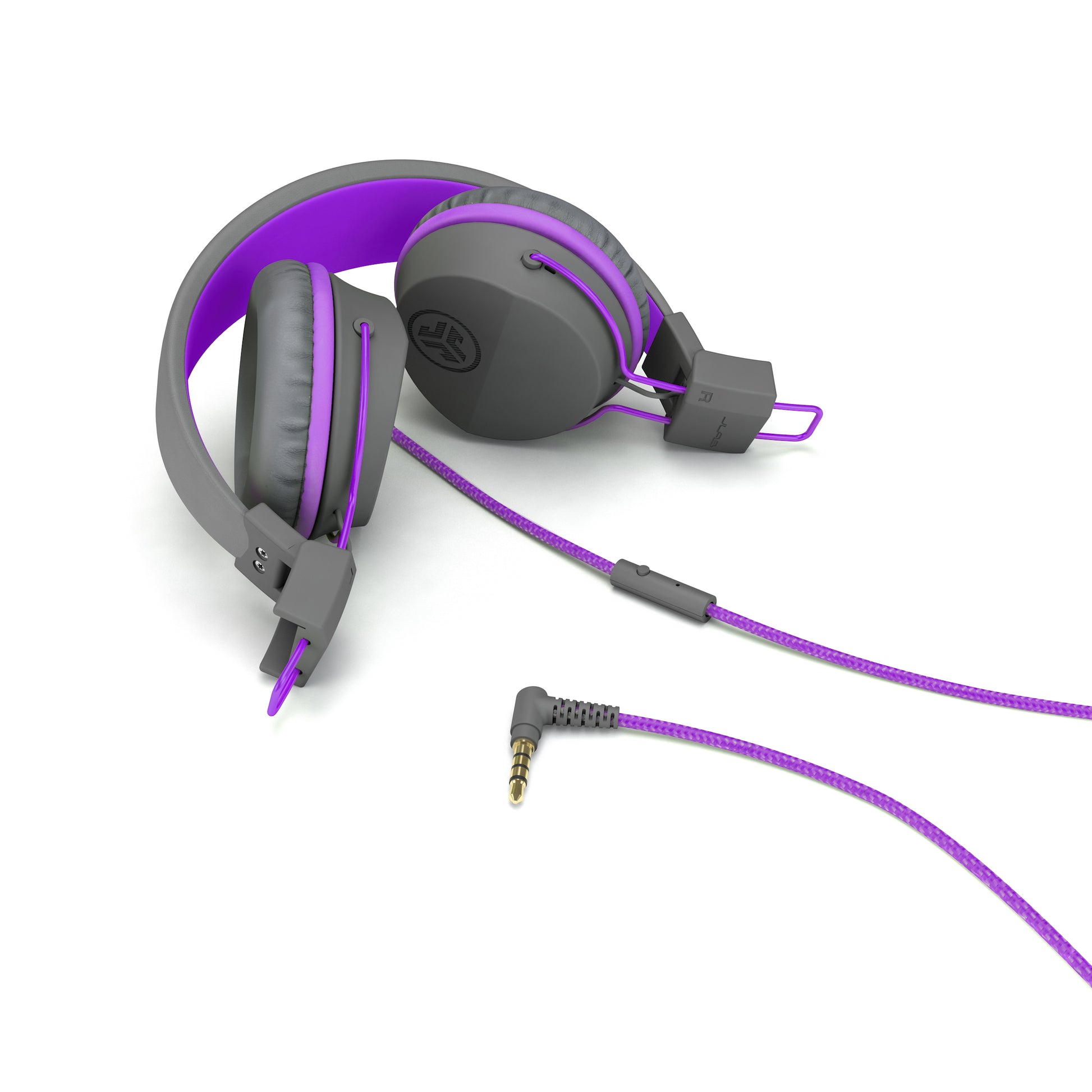JLab JBuddies Studio Kinderkopfhörer – On-Ear, Stereo, Kabelgebunden, 3,5 mm Klinke, 85 dB Lautstärke-Limit, Blau