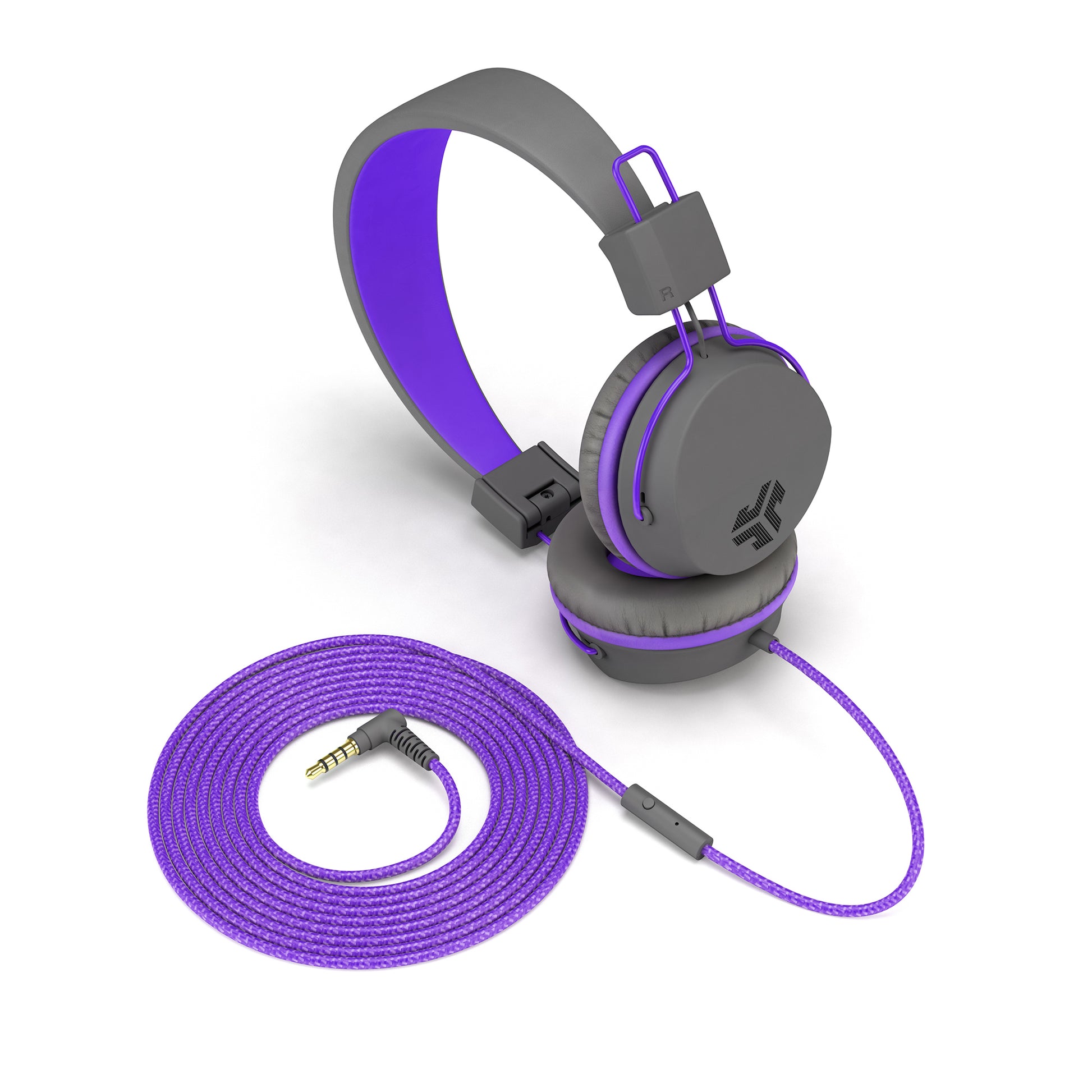 JLab JBuddies Studio Kinderkopfhörer – On-Ear, Stereo, Kabelgebunden, 3,5 mm Klinke, 85 dB Lautstärke-Limit, Blau