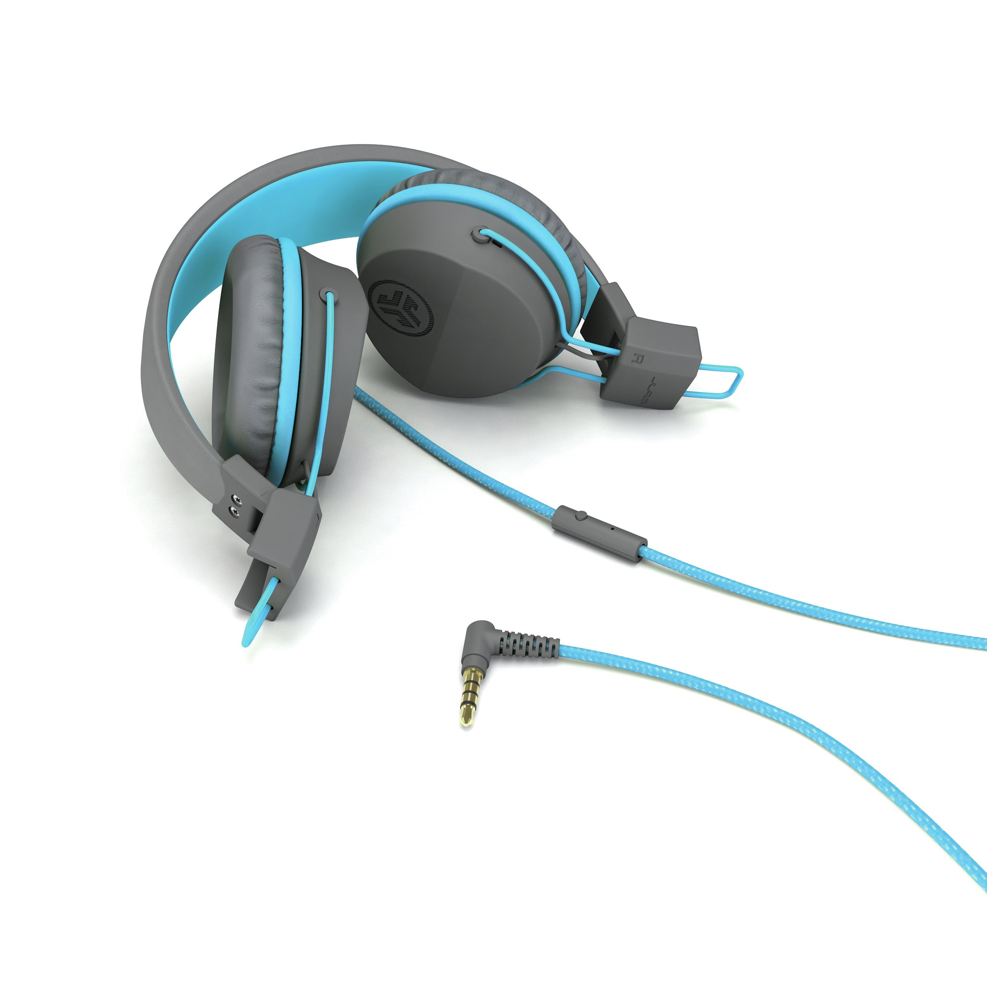 JLab JBuddies Studio Kinderkopfhörer – Over-Ear, Stereo, Kabelgebunden, 3,5 mm Klinke, Blau/Graphit