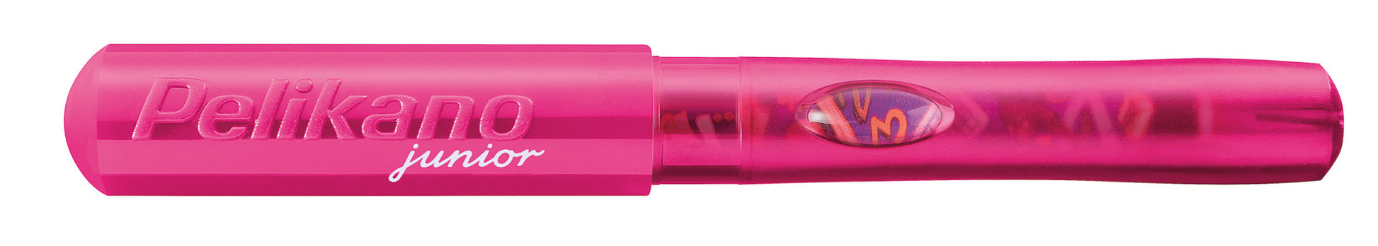 Pelikano junior – L Feder – für Linkshänder – pink, blau – Patronen