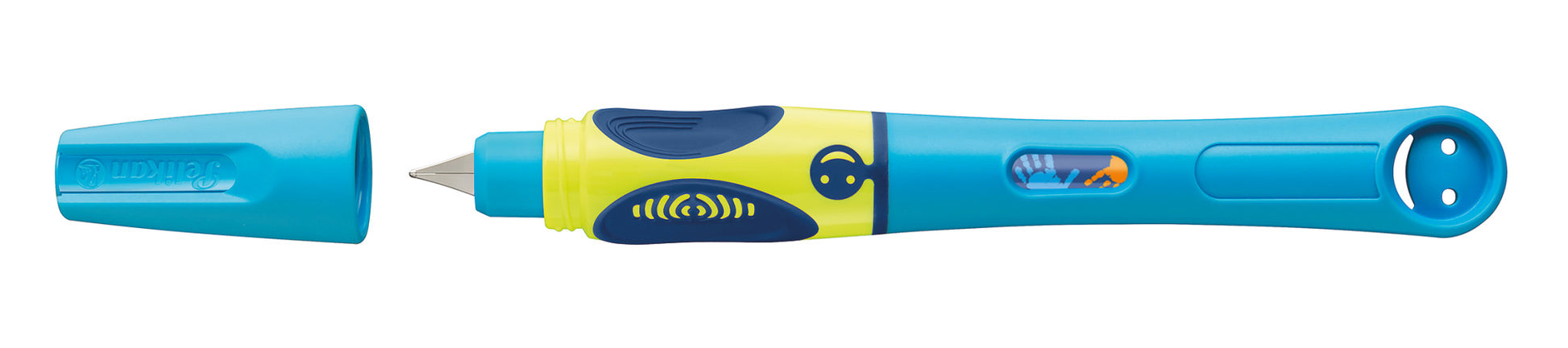 Pelikan Griffix neonfresh blau – Füllfederhalter – L, für Linkshänder – Edelstahl