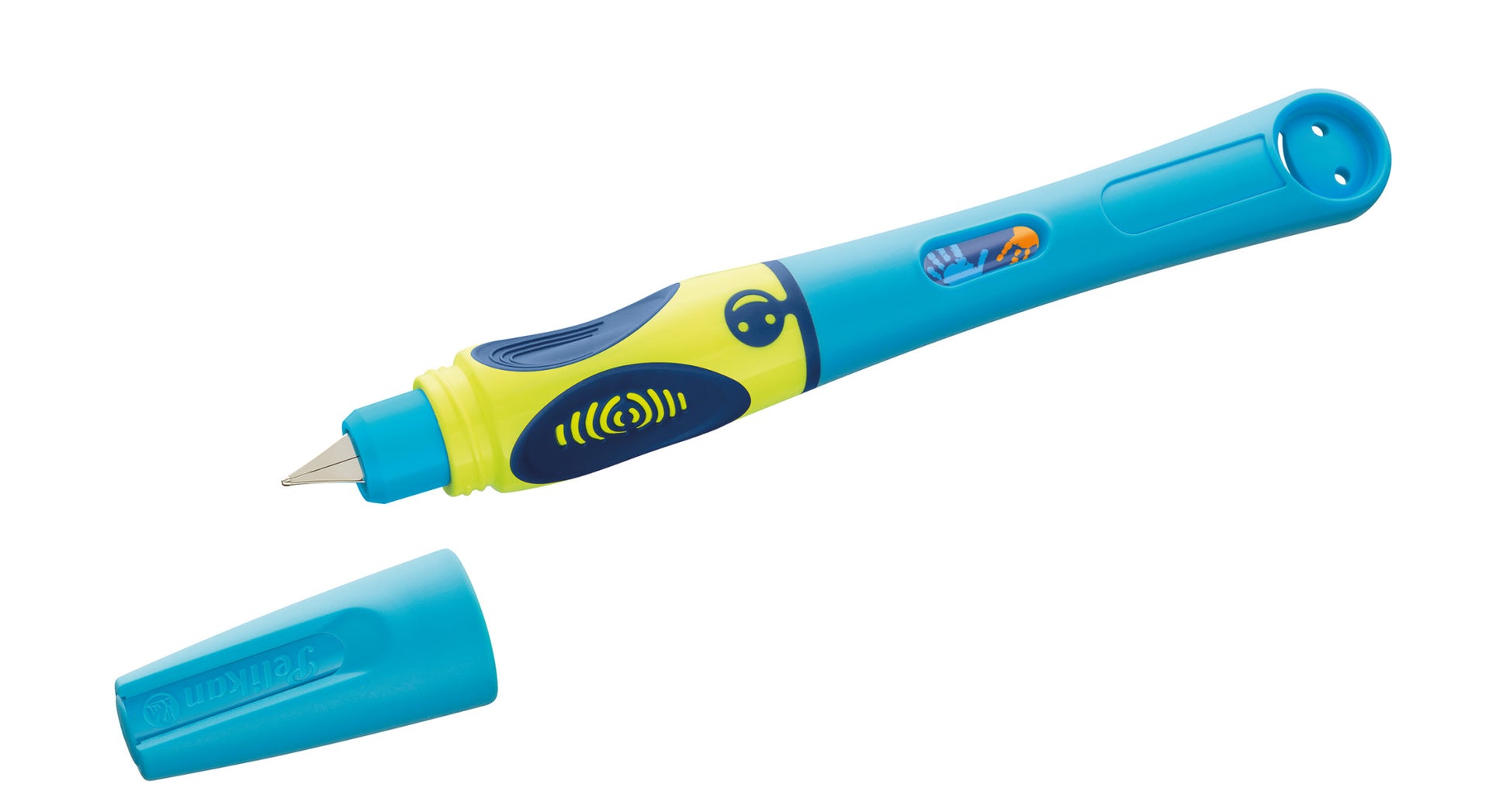 Pelikan Griffix neonfresh blau – Füllfederhalter – L, für Linkshänder – Edelstahl