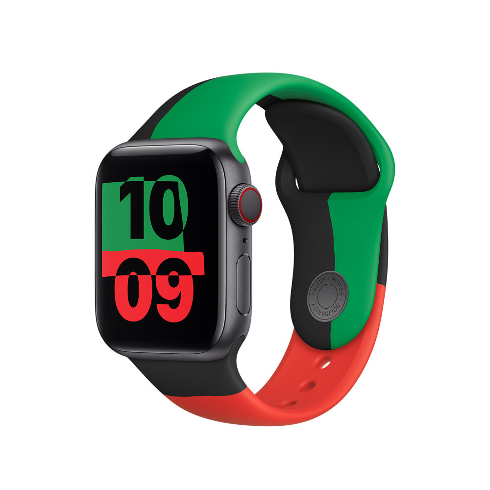 Apple Sport Band Unity – Armband – für Apple Watch (38/40/41 mm), Grün, S/M