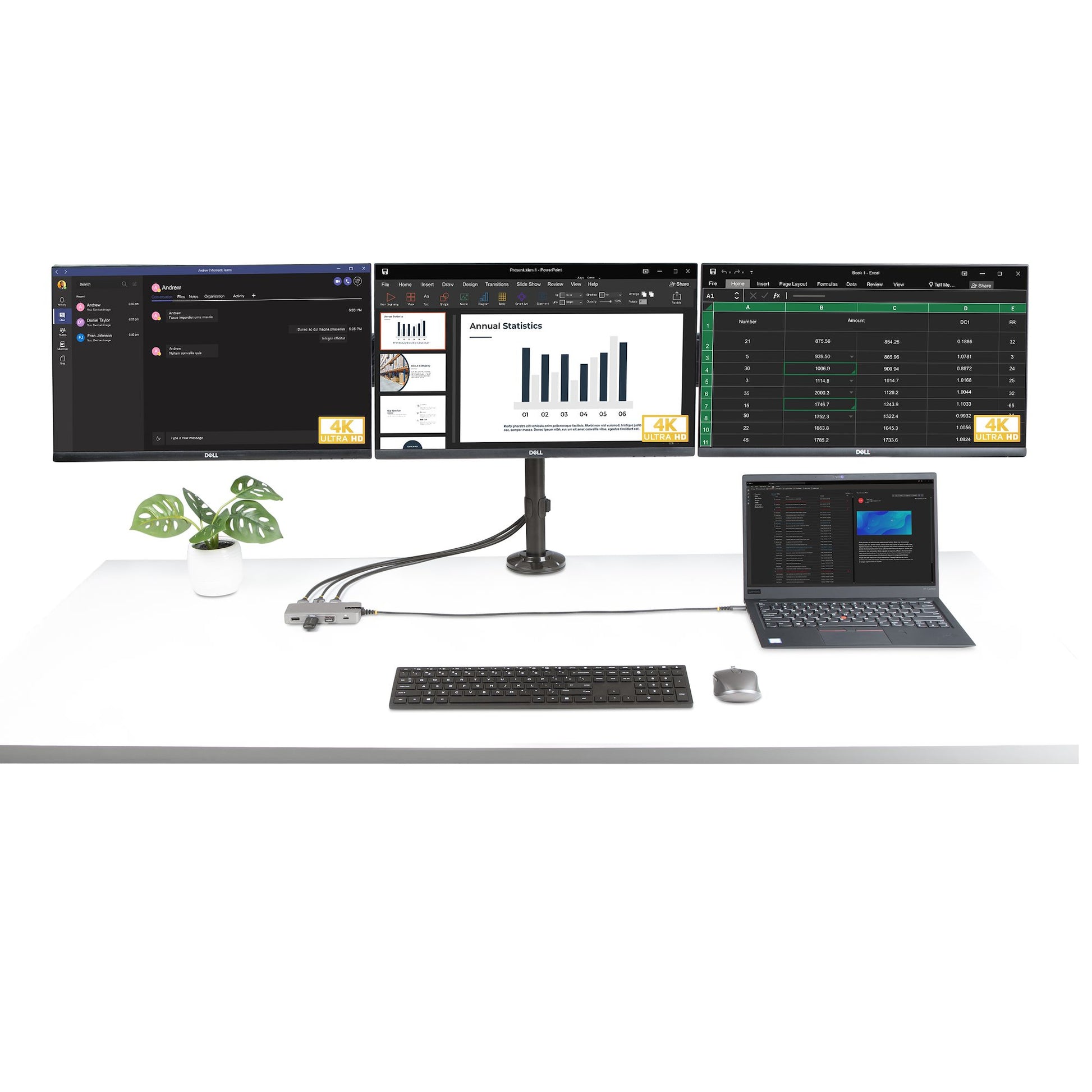 StarTech.com Multiport-Adapter – USB-C, 2× DP, 2× HDMI, 3× USB-A, 1× USB-C, 100 W PD, für Windows/ChromeOS
