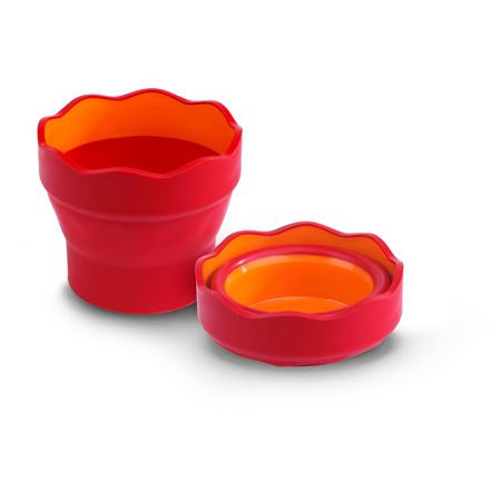 Faber-Castell Wasserbecher – Rot – 98 × 130 × 38 mm