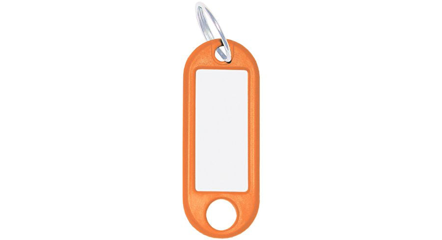 Wedo Schlüsselanhänger – mit Ring, Kunststoff, Orange, 21 × 52 mm, 100er-Pack