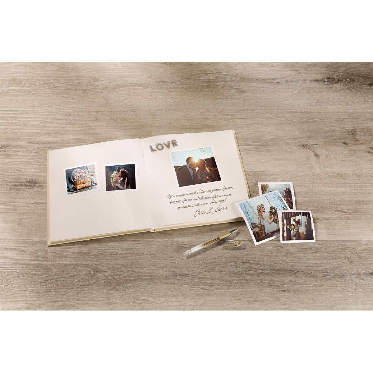 Walther Design Sweet Heart Gästebuch – 230 × 250 mm – 144 Seiten – gebunden, Papiereinband, weiss