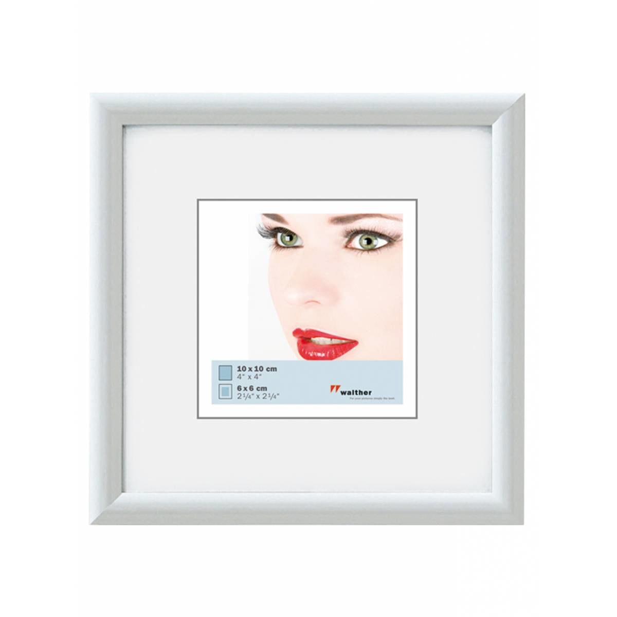 Walther Design Wechselrahmen Galeria, weiss, Kunststoff, 40 × 40 cm, mit Aufhänger – eco:plus