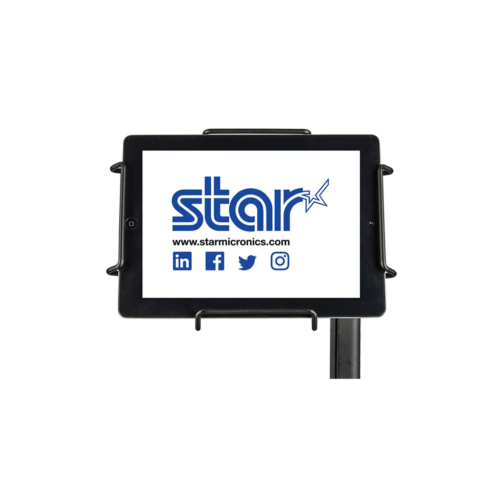 Star Micronics Tablet-Tischhalterung – für Tablets bis 12,5" – VESA 100×100 – Schwarz