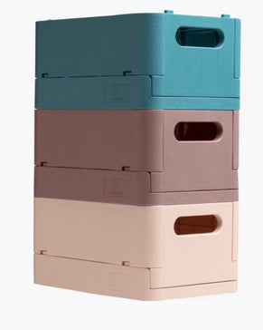 Exacompta Skandi Aufbewahrungsbox A4+ – klappbar, stapelbar, 375 × 40 × 275 mm, altrosa, Kunststoff (recycelt)