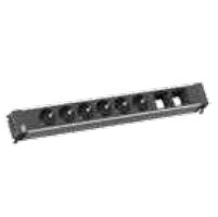 Bachmann CONF – Steckdosenleiste, 6× T13 (Typ J), 10 A, Stecker Wieland GST18, mit Thermosicherung