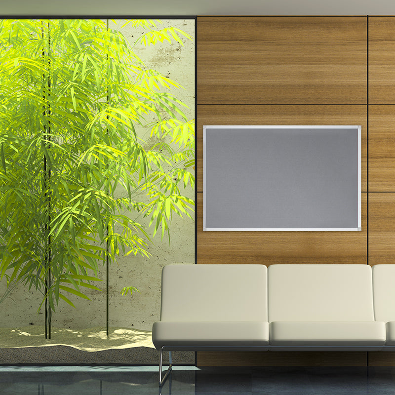 Franken Pinnwand – Filz, Alurahmen – 120 × 90 cm, Grau, X-tra Line