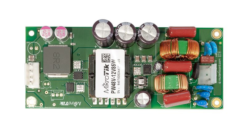 Mikrotik Netzteil 96 W – Eingang -48 V, Ausgang 12 V/8 A – Open-Frame – für Router – Grün